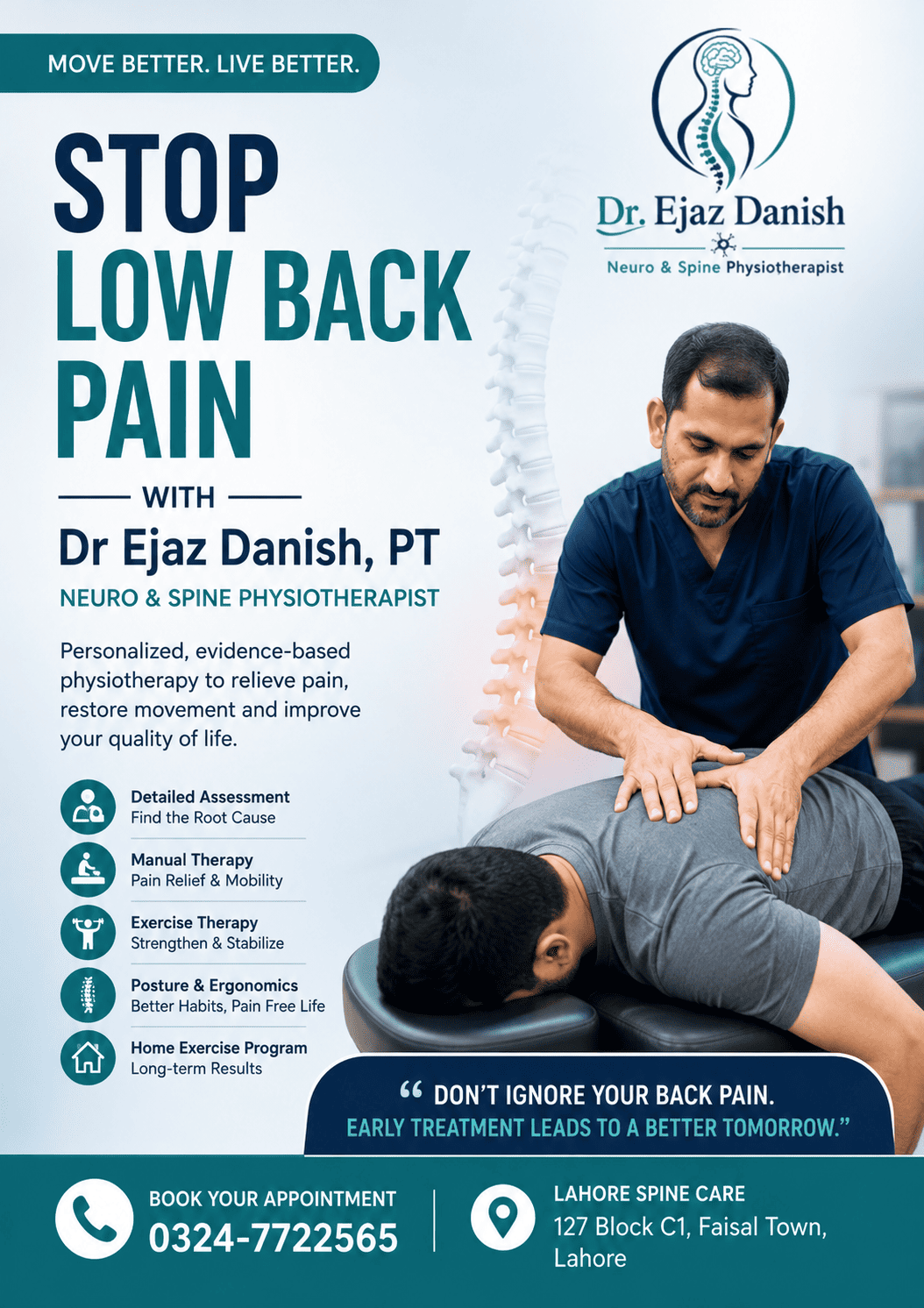 Stop Low back pain with Dr Ejaz Danish, PT